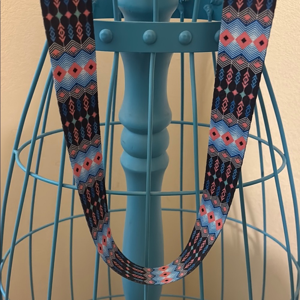 Geometric Patterned Strap With Gold Hardware - image 2